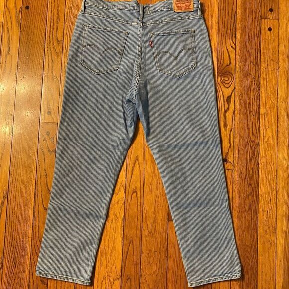LEVI’S 724 high rise straight striped denim cropped jeans‎ - Picture 8 of 9